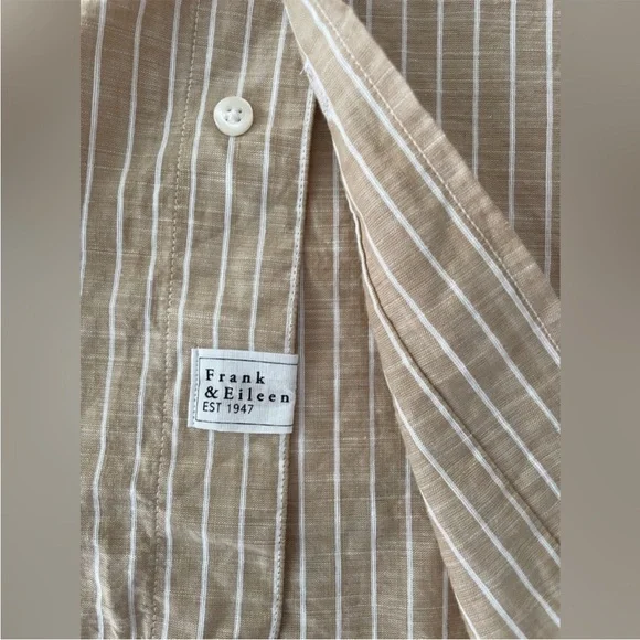 Frank & Eileen Shirley Shirt Button-Up
Oversize Stripe Linen Cotton Blend size S - Picture 3 of 8